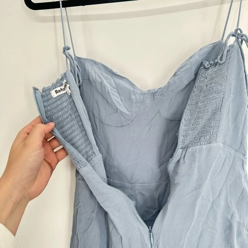 Reformation Juliette Dress in Mineral Blue Size 4 - Picture 10 of 13